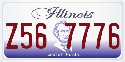 IL license plate Z567776