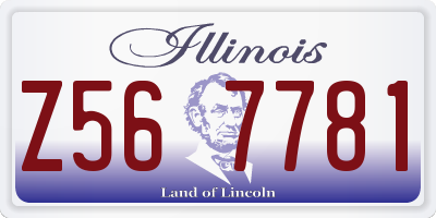 IL license plate Z567781