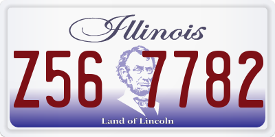 IL license plate Z567782