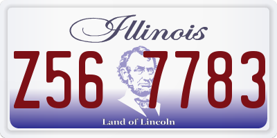 IL license plate Z567783