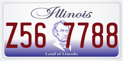 IL license plate Z567788