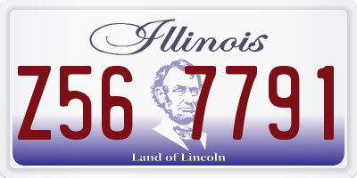 IL license plate Z567791