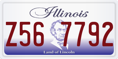 IL license plate Z567792