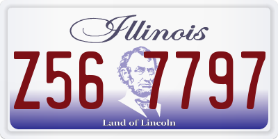 IL license plate Z567797