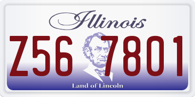 IL license plate Z567801
