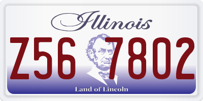 IL license plate Z567802