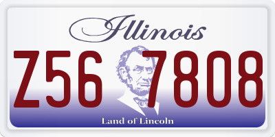 IL license plate Z567808