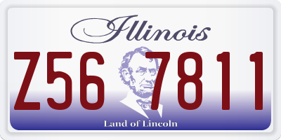 IL license plate Z567811