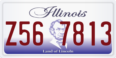 IL license plate Z567813