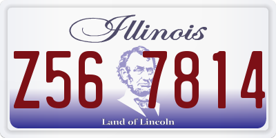 IL license plate Z567814