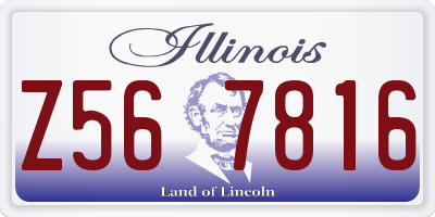 IL license plate Z567816