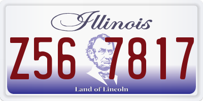 IL license plate Z567817