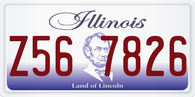 IL license plate Z567826
