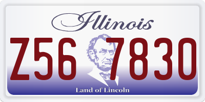 IL license plate Z567830
