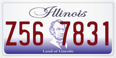 IL license plate Z567831
