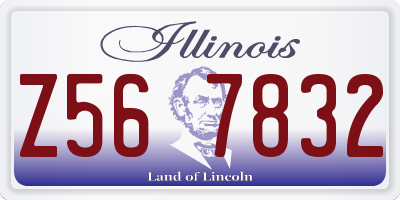 IL license plate Z567832