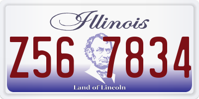 IL license plate Z567834