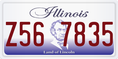 IL license plate Z567835