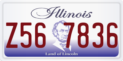IL license plate Z567836