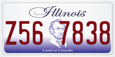 IL license plate Z567838