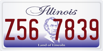IL license plate Z567839