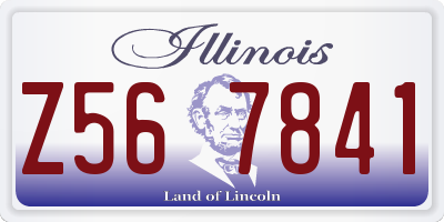 IL license plate Z567841