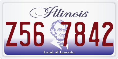 IL license plate Z567842