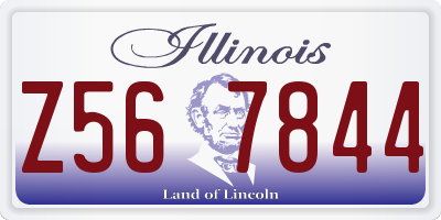 IL license plate Z567844