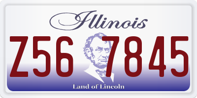 IL license plate Z567845