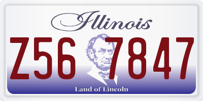 IL license plate Z567847