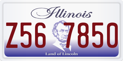 IL license plate Z567850