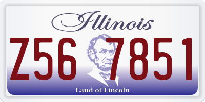 IL license plate Z567851
