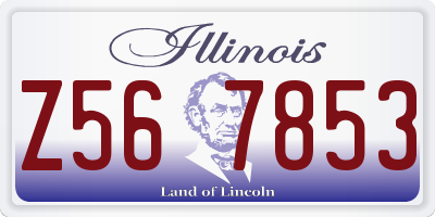 IL license plate Z567853