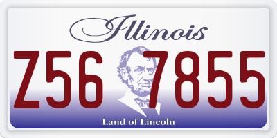 IL license plate Z567855