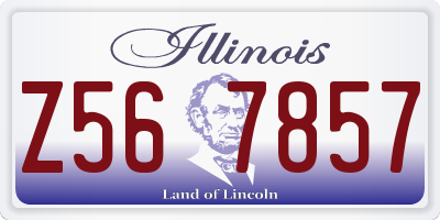 IL license plate Z567857