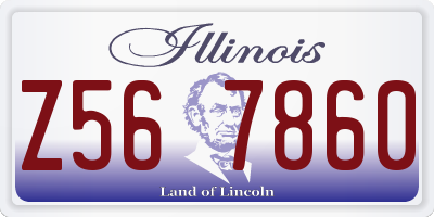 IL license plate Z567860