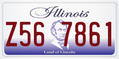 IL license plate Z567861
