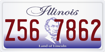 IL license plate Z567862