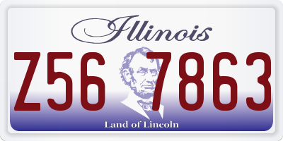 IL license plate Z567863
