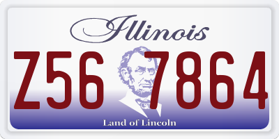 IL license plate Z567864