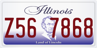 IL license plate Z567868