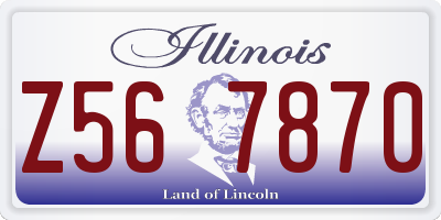 IL license plate Z567870