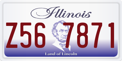 IL license plate Z567871