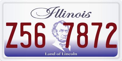 IL license plate Z567872