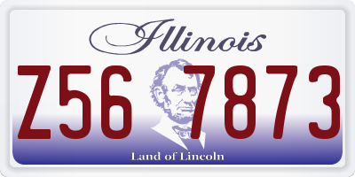 IL license plate Z567873
