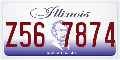 IL license plate Z567874