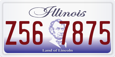 IL license plate Z567875