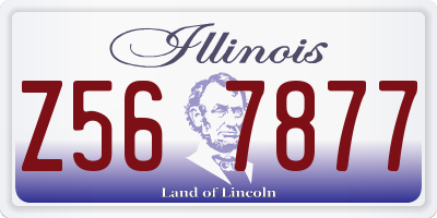 IL license plate Z567877