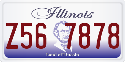 IL license plate Z567878