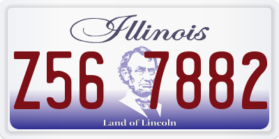 IL license plate Z567882